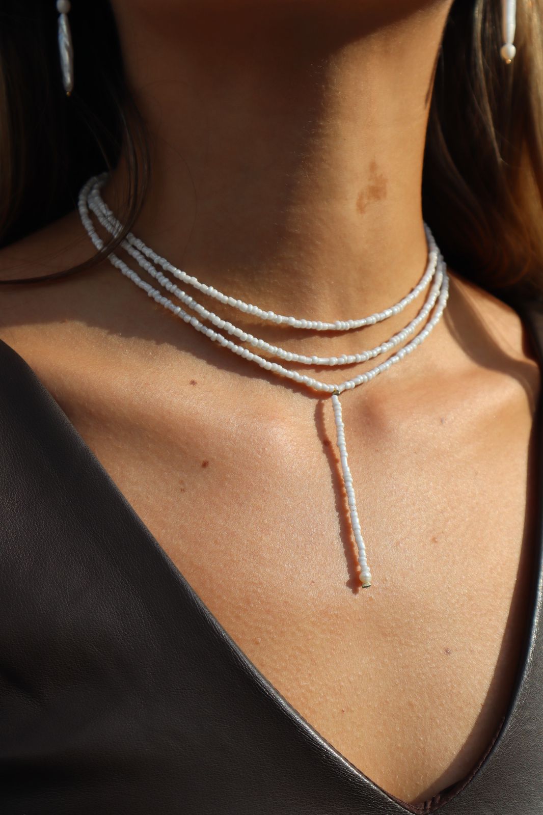 Collar choker blanco