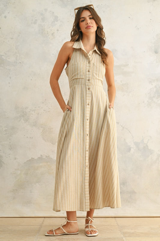 Vestido Cosette rayas mezclilla