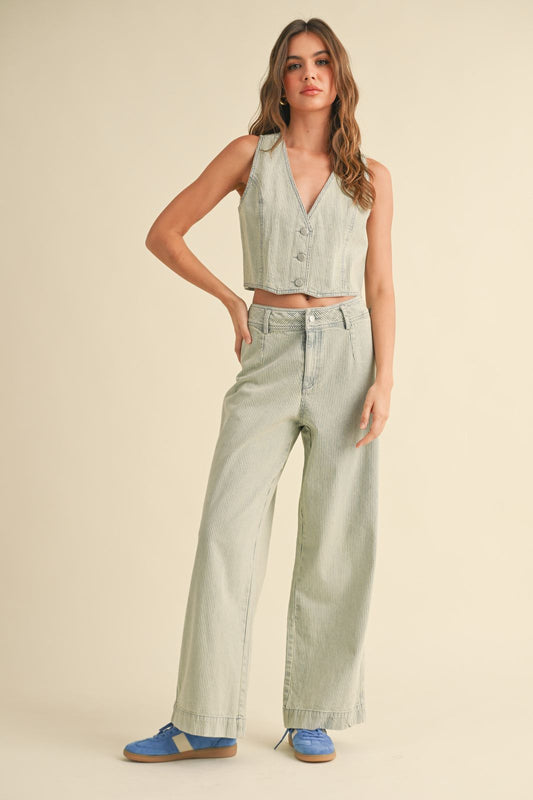 Conjunto Lina Rayas mezclilla