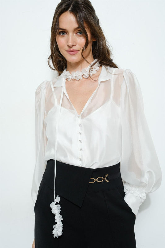 Blusa Floresitas white